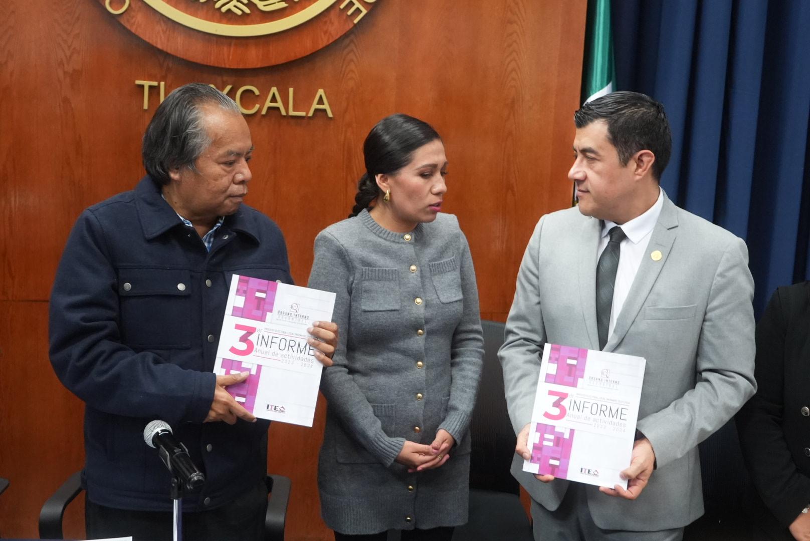 Recibe Comisión de Asuntos Electorales Tercer Informe de Actividades del Órgano Interno de Control del ITE
